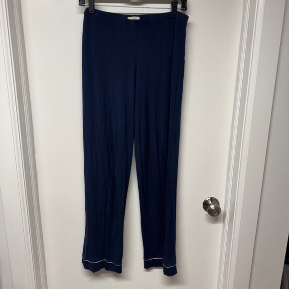 Eberyjey Navy Blue Pajama Pants Super Soft Size Medium Elastic Waist Womens - Picture 2 of 7